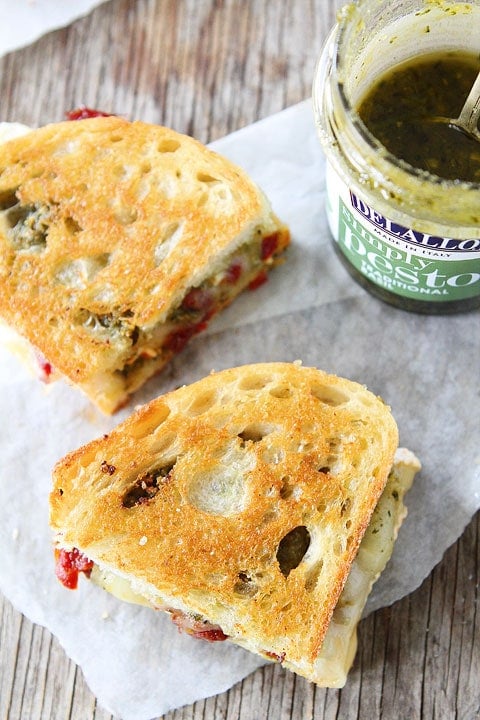 Pesto, Brie, and Sweet Pepper Grilled Cheese Sandwich Recipe Pesto, Brie, and Sweet Pepper Grilled Cheese Sandwich Recipe on twopeasandtheirpod.com The BEST grilled cheese sandwich!