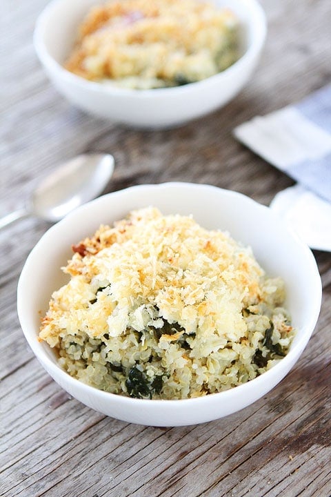 Spinach and Artichoke Quinoa Bake Recipe Spinach and Artichoke Quinoa Bake Recipe on twopeasandtheirpod.com Great dinner idea!