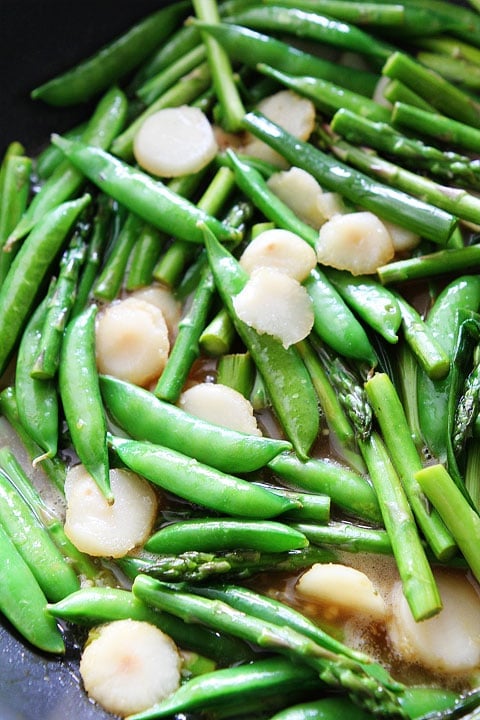 Spring Vegetable Stir Fry with Lemon Ginger Sauce Recipe Spring Vegetable Stir Fry with Lemon Ginger Sauce Recipe on twopeasandtheirpod.com. Love this simple and healthy stir fry!