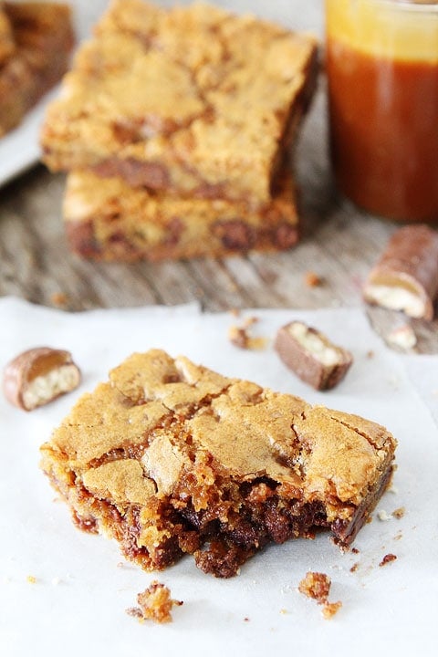 Twix Caramel Cookie Bars Recipe Twix Caramel Cookie Bars Recipe on twopeasandtheirpod.com. A MUST make! These bars are amazing!