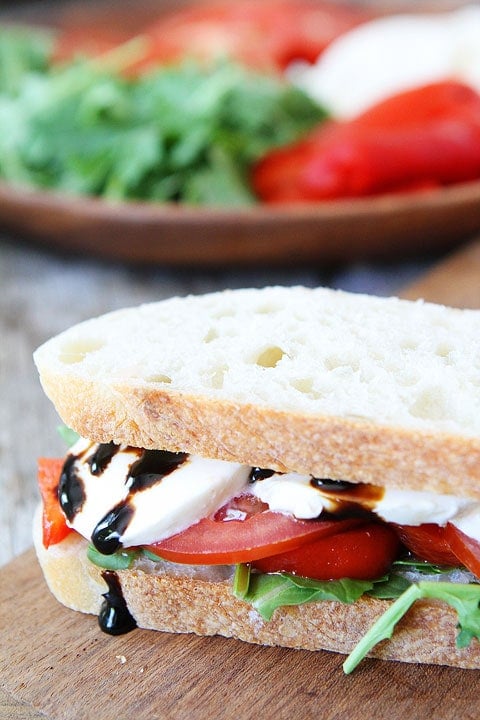 Roasted Red Pepper, Arugula, and Mozzarella Sandwich Roasted Red Pepper, Arugula, and Mozzarella Sandwich Recipe