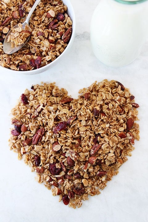 Brown Butter Maple Granola Recipe Brown Butter Maple Granola Recipe on twopeasandtheirpod.com. The BEST granola recipe! Great for breakfast or snacking! #granola