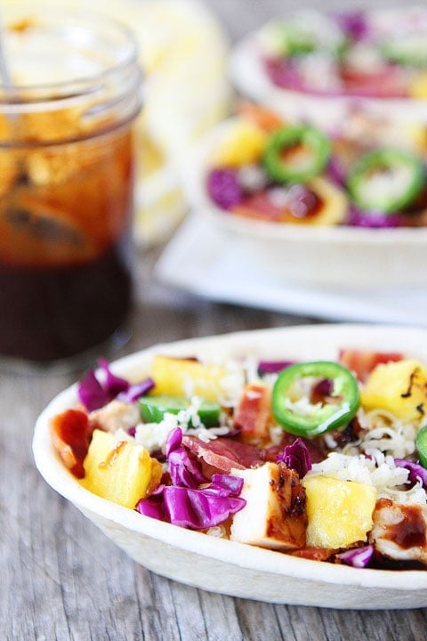 Grilled BBQ Chicken and Pineapple Tacos Grilled BBQ Chicken and Pineapple Tacos Recipe on twopeasandtheirpod.com. The perfect taco for summer! #grilling #chicken