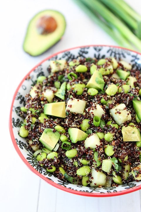 Quinoa Salad with Edamame, Cucumber and Avocado Recipe on twopeasandtheirpod.com Love this healthy salad! #glutenfree #vegan Quinoa Salad with Edamame, Cucumber and Avocado Recipe on twopeasandtheirpod.com Love this healthy salad! #glutenfree #vegan