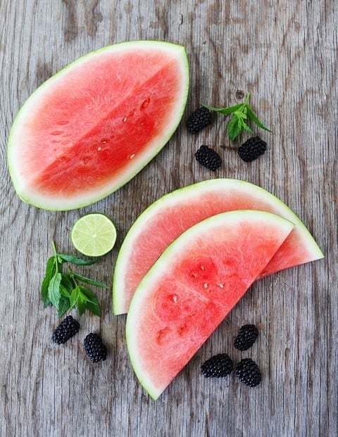 Watermelon, Blackberry, and Mint Salad Recipe Watermelon Salad made with 4 ingredients