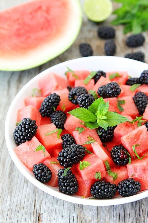 Watermelon, Blackberry, and Mint Salad Recipe Watermelon, Blackberry, and Mint Salad Recipe