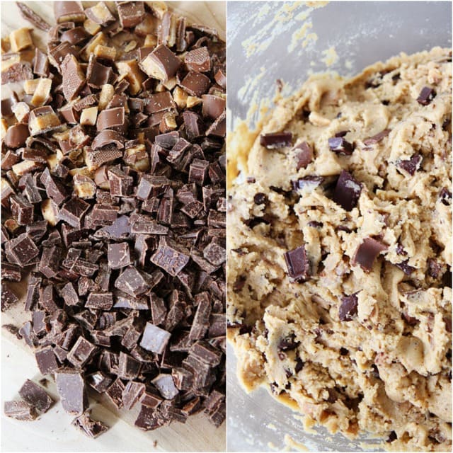 Brown Butter Toffee Chocolate Chunk Cookies Recipe Brown Butter Toffee Chocolate Chunk Cookies Recipe on twopeasandtheirpod.com