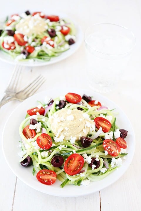 Greek Cucumber Noodles Recipe Greek Cucumber Noodles Recipe on twopeasandtheirpod.com Love this fresh and healthy dish! #glutenfree #vegetarian