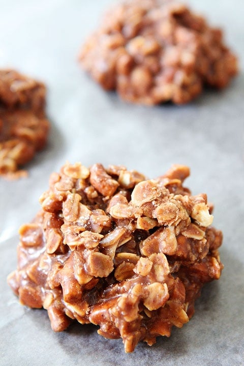 No-Bake Chocolate Peanut Butter Pretzel Cookies Recipe Best No Bake Cookies with Peanut Butter and Pretzels on wax paper