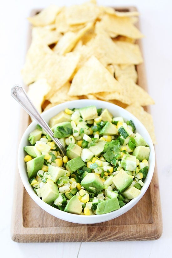 Zucchini, Corn, and Avocado Salsa Recipe on twopeasandtheirpod.com Zucchini, Corn, and Avocado Salsa Recipe on twopeasandtheirpod.com My favorite summer salsa! #zucchini #glutenfree #vegan