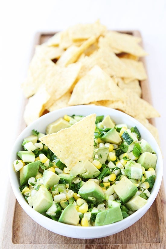 Zucchini Salsa Recipe Zucchini, Corn, and Avocado Salsa Recipe on twopeasandtheirpod.com My favorite summer salsa! It is fresh, flavorful, and SO easy to make!