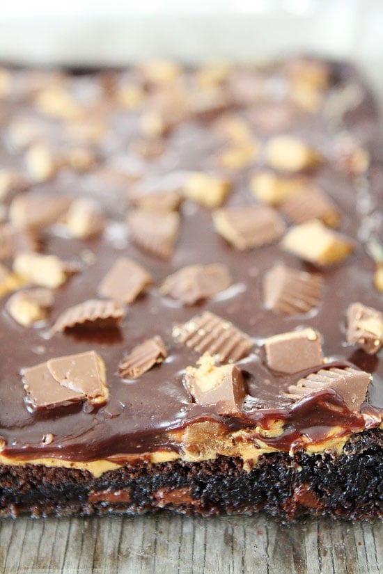 Chocolate Peanut Butter Brownie Recipe Peanut Butter Brownies in baking pan