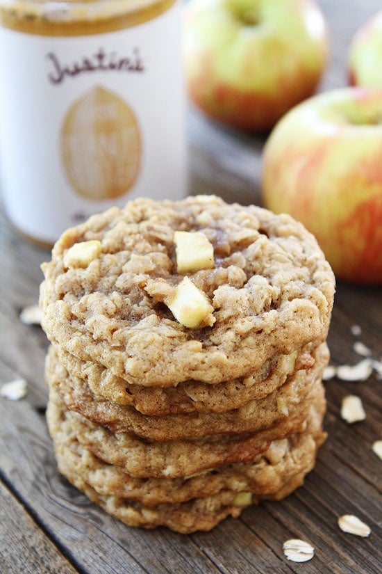 Peanut Butter Apple Oatmeal Cookies Recipe on twopeasandtheirpod.com These cookies will remind you of your favorite snack, but they are even better! Peanut Butter Apple Oatmeal Cookies Recipe on twopeasandtheirpod.com