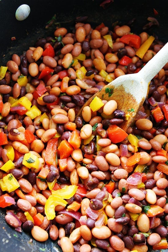 Three Bean Tacos Recipe on twopeasandtheirpod.com Three Bean Tacos Recipe on twopeasandtheirpod.com