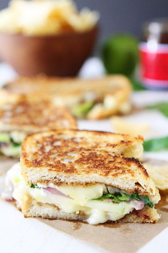 Brie, Fig, and Apple Grilled Cheese Recipe on twopeasandtheirpod.com The perfect grilled cheese sandwich! Brie, Fig, and Apple Grilled Cheese Recipe on twopeasandtheirpod.com