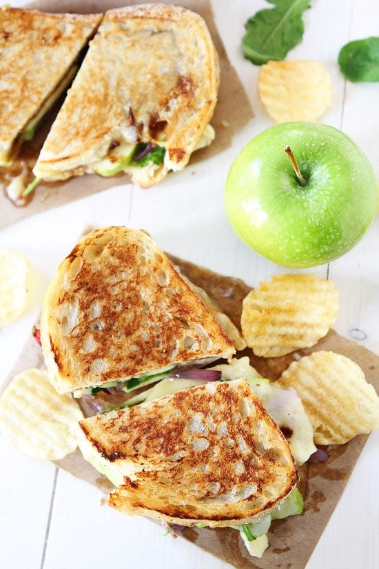 Brie, Fig, and Apple Grilled Cheese Recipe on twopeasandtheirpod.com The perfect grilled cheese sandwich for fall! Brie, Fig, and Apple Grilled Cheese Recipe