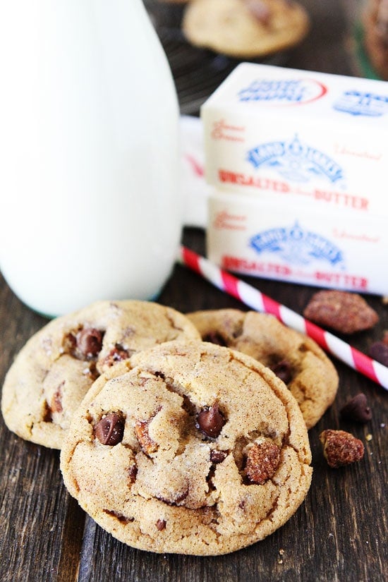 Candied Pecan Chocolate Chip Cookies Recipe on twopeasandtheirpod.com LOVE these cookies! #cookies #recipe Candied Pecan Chocolate Chip Cookies Recipe on twopeasandtheirpod.com