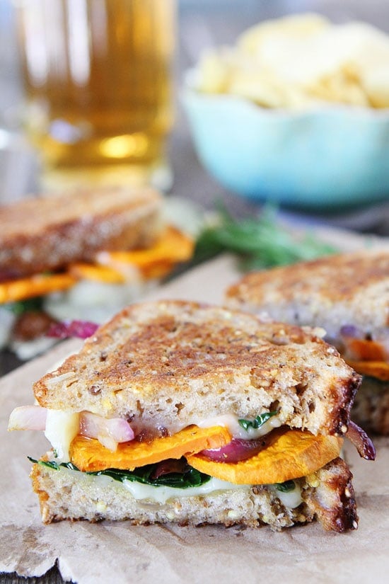 Sweet Potato and Kale Grilled Cheese Recipe on twopeasandtheirpod.com LOVE this grilled cheese sandwich! Sweet Potato and Kale Grilled Cheese Recipe on twopeasandtheirpod.com