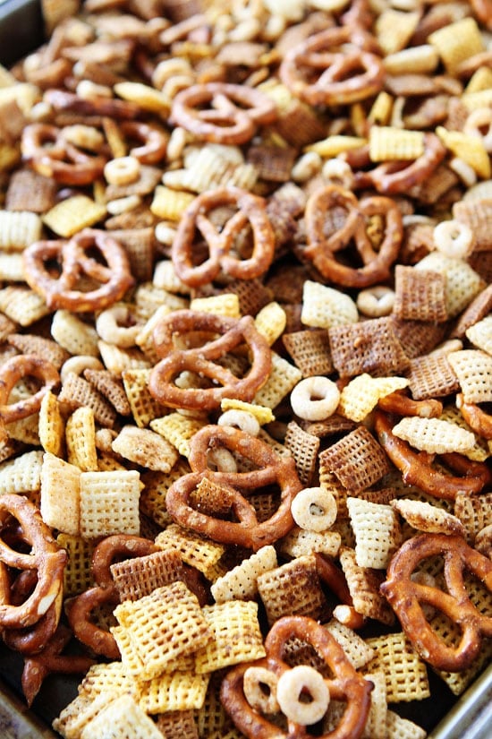 Brown Butter Chex Mix Recipe on twopeasandtheirpod.com Love this easy snack mix! The brown butter makes the traditional Chex Mix even better! Brown Butter Chex Mix Recipe