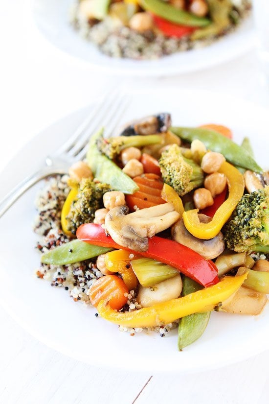 Easy Chickpea Vegetable Stir Fry Recipe