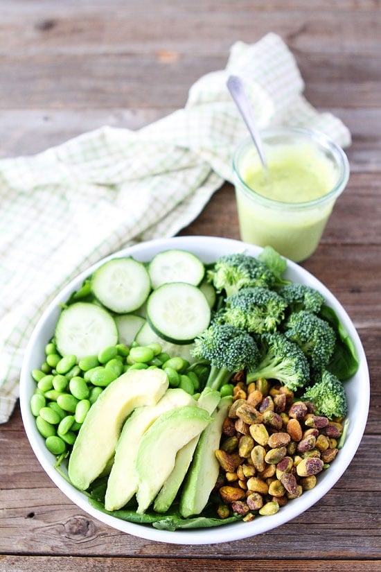 Get Your Greens Salad Recipe on twopeasandtheirpod.com This healthy salad is loaded with all things green! It is great for lunch or dinner! Get Your Greens Salad Recipe on twopeasandtheirpod.com