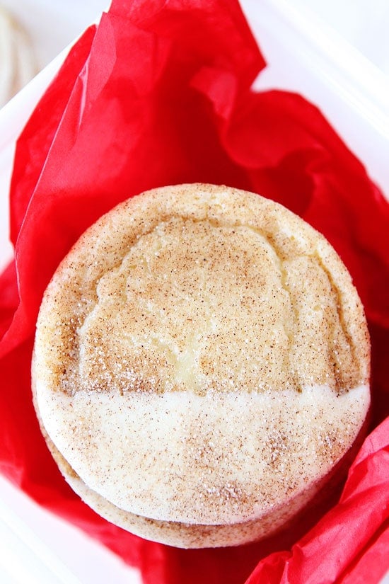 White Chocolate Dipped Snickerdoodles Recipe on twopeasandtheirpod.com Classic snickerdoodles dipped in white chocolate! Snickerdoodles just got better! White Chocolate Dipped Snickerdoodles Recipe on twopeasandtheirpod.com