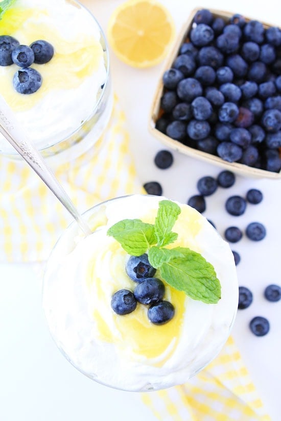 Lemon Blueberry Trifle Recipe on twopeasandtheirpod.com This elegant and easy dessert is perfect for parties! It can be made in advance and is always a hit! Lemon Blueberry Trifle Recipe