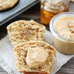 peanut butter muffins on napkin ready to eat