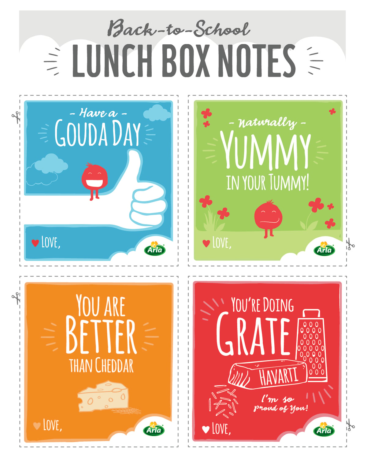 Free Printable Lunchbox Notes on twopeasandtheirpod.com Free Printable Lunchbox Notes on twopeasandtheirpod.com