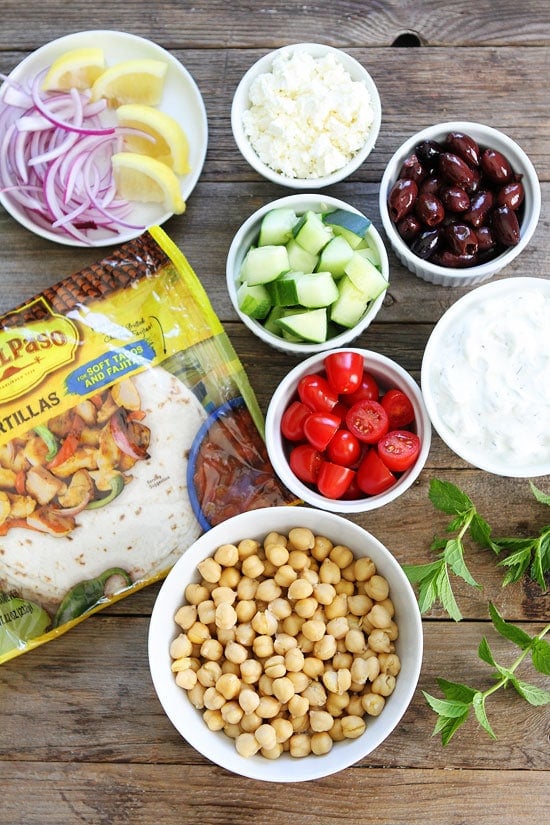 Greek Tacos Recipe on twopeasandtheirpod.com Greek Tacos