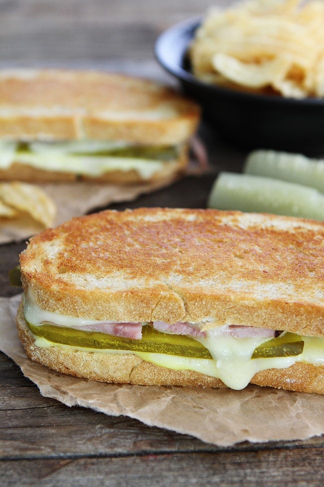 Dill Pickle Wrap Grilled Cheese Recipe on twopeasandtheirpod.com If you like the classic dill pickle wraps, you will love this sandwich! Dill Pickle Wrap Grilled Cheese Recipe
