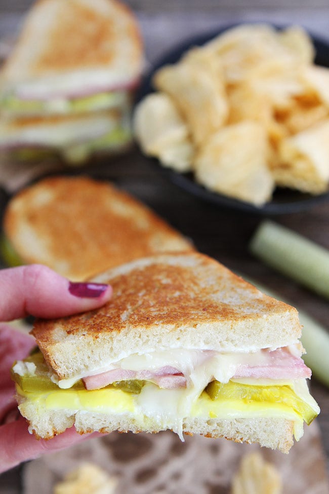 Dill Pickle Wrap Grilled Cheese Recipe on twopeasandtheirpod.com If you like the classic dill pickle wraps, you will LOVE this grilled cheese! It is crazy good! Dill Pickle Wrap Grilled Cheese Recipe