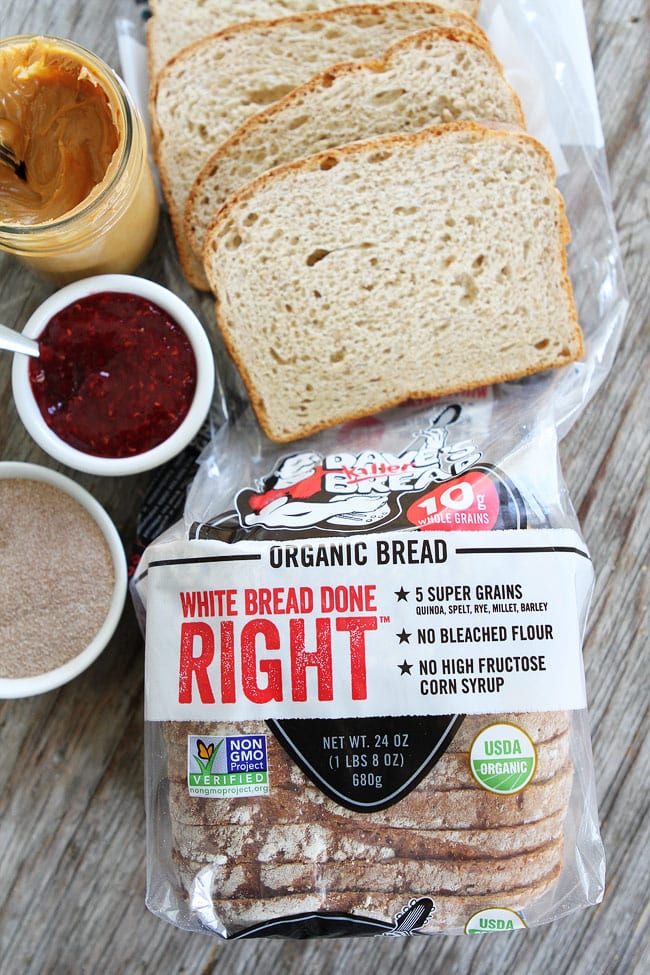 Cinnamon Sugar Toast PB&J Recipe on twopeasandtheirpod.com Cinnamon Sugar Toast PB&J Recipe