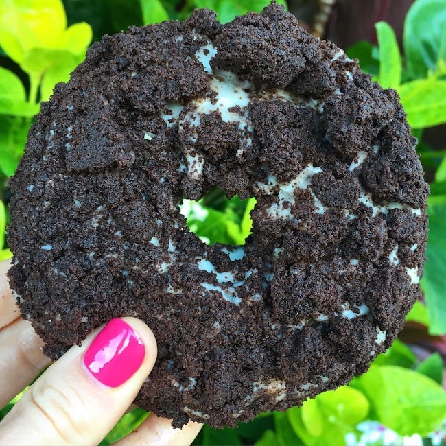 Oreo Donut, plus all of the BEST places to eat in Maui, Hawaii on twopeasandtheirpod.com Oreo Donut