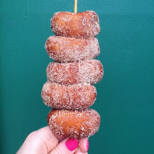 Donuts on a stick in Maui, plus a list of the BEST places to eat in Maui, Hawaii on twopeasandtheirpod.com Maui, Hawaii Vacation