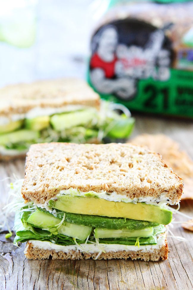 Cucumber and Avocado Sandwich Recipe on twopeasandtheirpod.com This fresh and simple sandwich makes a great healthy lunch or dinner. Cucumber and Avocado Sandwich Recipe