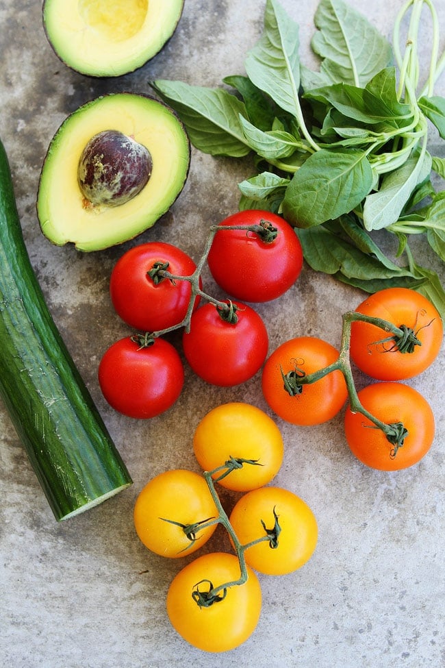 Cucumber Tomato Salad Ingredients