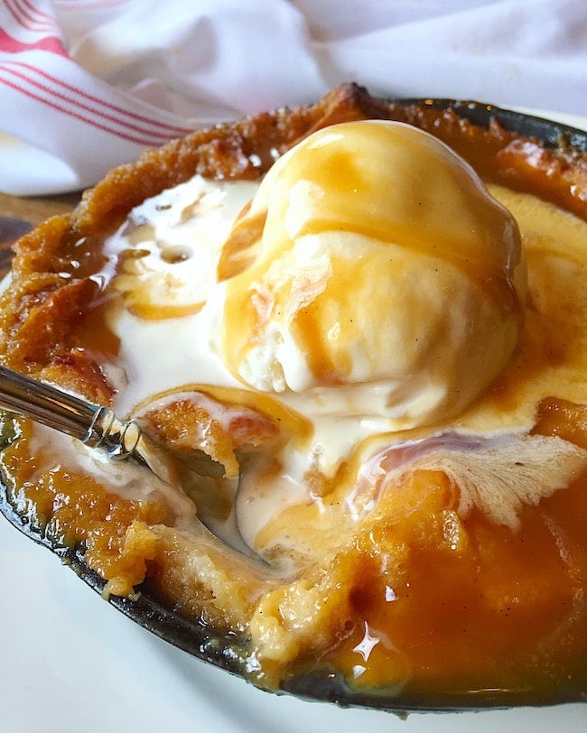 Salted Caramel Bread Pudding at Fork in Boise, Idaho on twopeasandtheirpod.com The BEST dessert EVER! Salted Caramel Bread Pudding