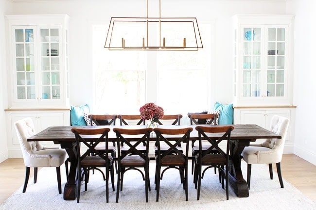 White Kitchen with Open Concept on twopeasandtheirpod.com The perfect white kitchen. You will love everything about this dreamy kitchen! Open Concept Kitchen