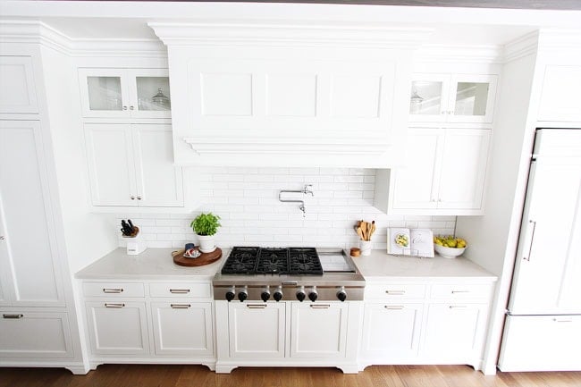 White Kitchen on twopeasandtheirpod.com The perfect white kitchen. You will love everything about this dreamy kitchen! White Kitchen