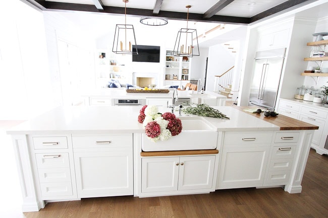 White Kitchen on twopeasandtheirpod.com The perfect white kitchen. You will love everything about this dreamy kitchen! White Kitchen