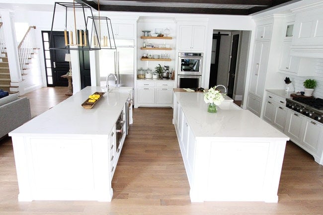 White Kitchen on twopeasandtheirpod.com The perfect white kitchen. You will love everything about this dreamy kitchen! White Kitchen