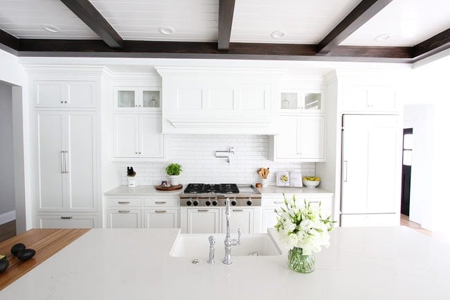 The Perfect White Kitchen on twopeasandtheirpod.com You will love everything about this dream kitchen! White Kitchen