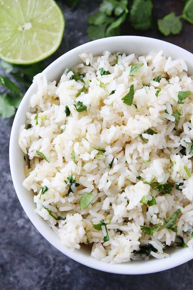 Instant Pot Cilantro Lime Rice Recipe If you like Chipotle's rice, you will LOVE this easy recipe you can make at home in the Instant Pot. It is a great side dish for any Mexican meal. Instant Pot Cilantro Lime Rice with lime