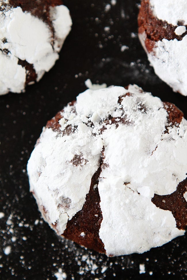 Snowy-Topped Brownie Drops Recipe on twopeasandtheirpod.com Soft, fudgy brownie cookies rolled in confectioners' sugar to create a beautiful snowy top. These cookies are a holiday favorite! Snowy-Topped Brownie Drops Recipe