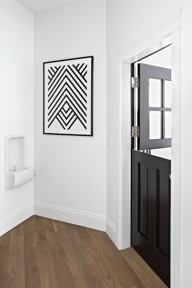 House Tour on twopeasandtheirpod.com The black Dutch door is perfection! House Tour
