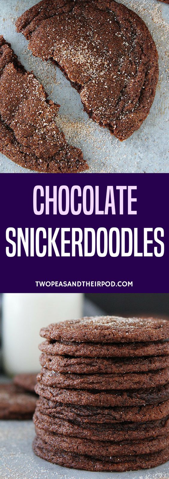 Chocolate Snickerdoodles are soft, chewy, and will remind you of classic snickerdoodles but with chocolate! Chocolate lovers will LOVE these cookies! #cookies #snickerdoodles #baking #chocolate
