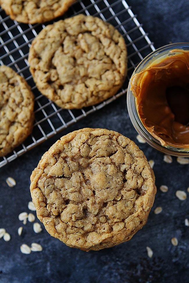 Peanut Butter Oatmeal Cookies are soft, chewy, and loaded with peanut butter flavor! These cookies are a family favorite! #cookies #peanutbutter #baking #oatmeal #butter #dessert #cookie #cookiemonster #easyrecipe Peanut Butter Oatmeal Cookie Recipe