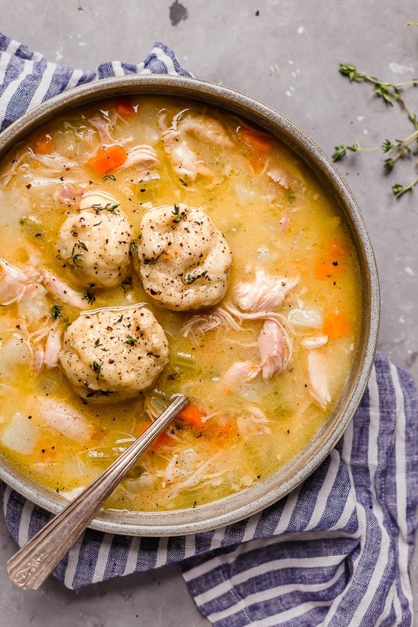 Chicken And Dumplings Are The Ultimate Comfort Food And You Will Love This Easy Homemade Recipe. The Dumplings Are Tender And Absorb The Savory Broth And Every Bowl Is Filled With Chunks Of Chicken. This Hearty Meal Is A Family Favorite! #chicken #chickenanddumplings #comfortfood #recipe #dinner #chickenrecipe #easyrecipe #dinnerrecipe #soup Chicken and Dumplings Recipe