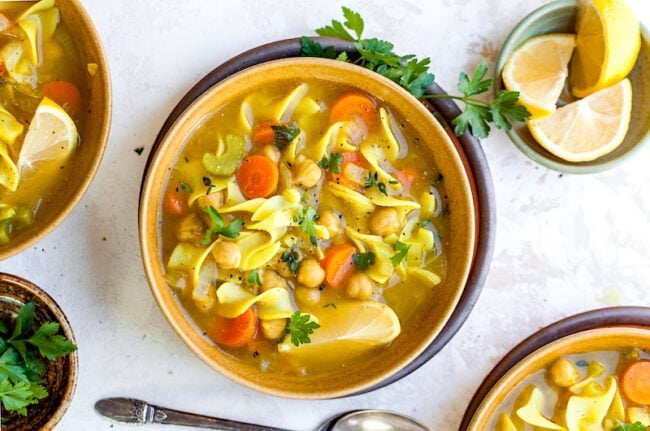 Chickpea Noodle Soup Recipe